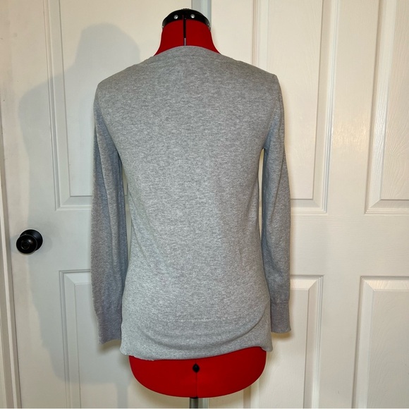 Juicy Couture Long Sleeve Cotton Cashmere Lightweight Gray Sweater - Picture 3 of 7